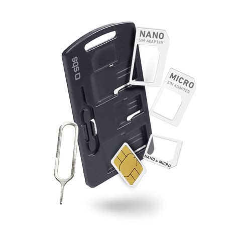 SBS Mobile Sim/Nano Sim/Micro Sim Adapter Kit - Zwart/Wit (TEKITSIMADAPTK) - ReplaceDirect.nl