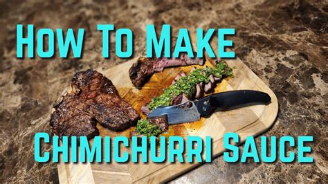MAKING - The Best Chimichurri Sauce!!! Steak Topping Sauce - Oknife Sentry R1 #cooking #howto # ...