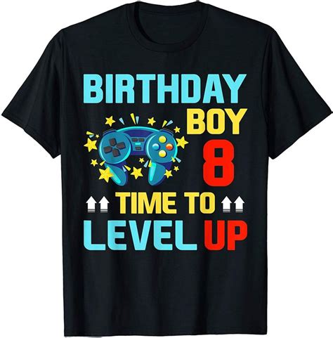 8th Birthday Boy Shirt Video Game Gamer Boys Kids Gift T-Shirt in 2020 | Birthday boy shirts ...