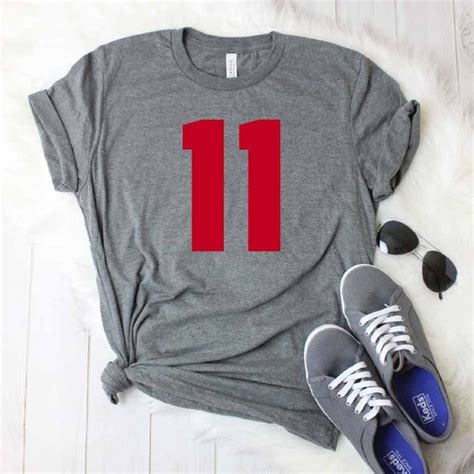 Red Number 11 Jersey Number Football Baseball / Digital Png - Etsy