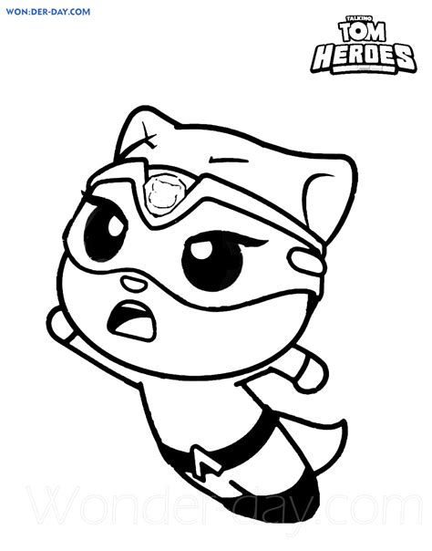 Talking Tom Heroes Coloring Pages - Print for Free