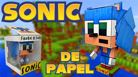 Minecraft Papercraft Sonic