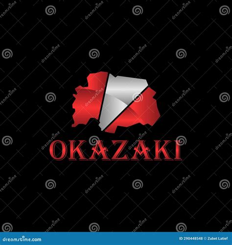 Map of Okazaki City Japan Geometric Design Stock Vector - Illustration ...