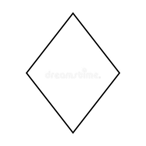 Rhombus Shape Symbol Vector Icon Outline Stroke for Creative Graphic Design Ui Element in a ...