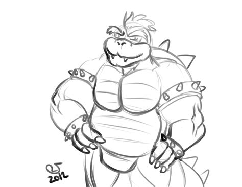 Quick Sketch: Bowser by CaseyLJones on DeviantArt