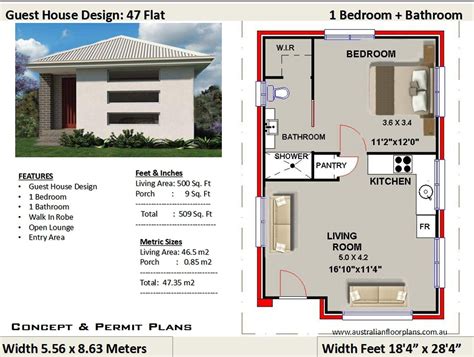 House Plan for Sale , Guest House Design, Modern Country Granny's Tiny ...