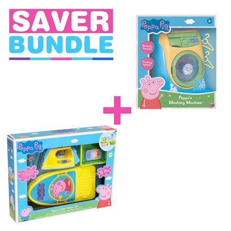 Peppa Pig Little Helper Set + Peppa Pig Washing Machine Bundle