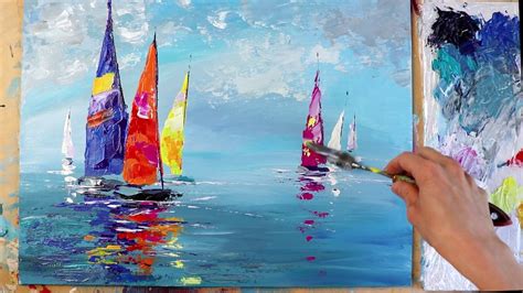 Art & Collectibles Origami Painting Paper Boat Art 3D Acrylic Painting Abstract Boat Painting ...