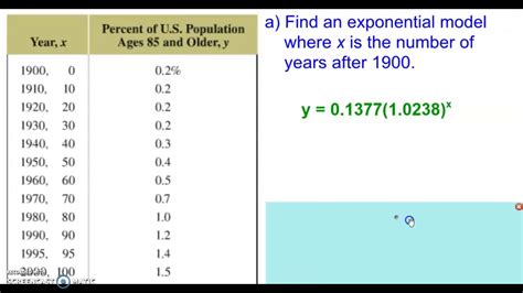 Exponential Regression Example - YouTube