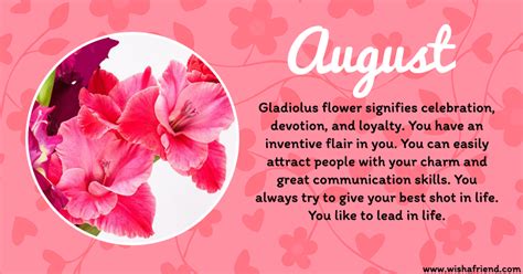 Your Birth Flower is August