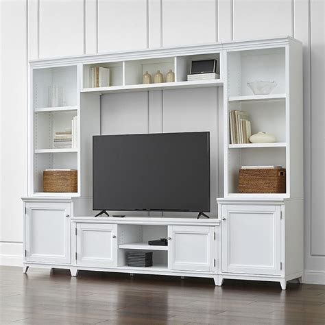 Shop Harrison 6-Piece White Entertainment Center/Open Bookcases. | White entertainment center ...