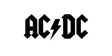 AC DC Logo Black Illustration, ACDC AC/DC Logo High Voltage Logotype Transparent Background PNG ...