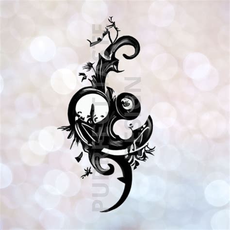 Crescent Moon Tattoo Design Medium Size Body Art Tattoos Black and ...