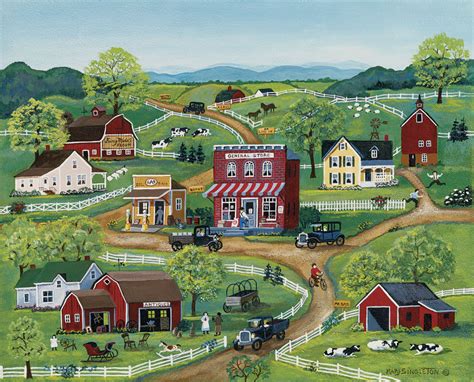 Country Folk Art Wallpaper - WallpaperSafari