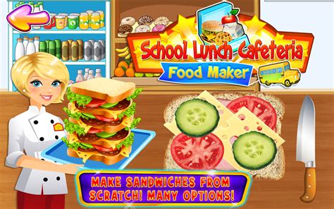 School Lunch Cafeteria Food - Kids Cooking Games FREE:Amazon.com.au ...
