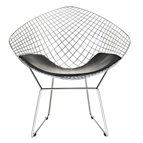 Bertoia Style Diamond Wire Chair | Black lounge chair, Papasan chair, Contemporary accent chair