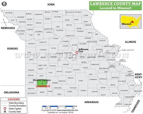 Lawrence County Map, Missouri