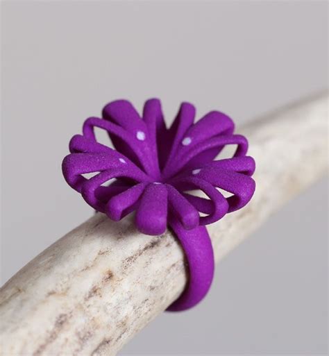 Purple Flower Ring Purple Statement Ring Women Ring Pink - Etsy | Purple flower rings, Flower ...