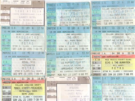 Concert Ticket: Old Concert Ticket Stubs