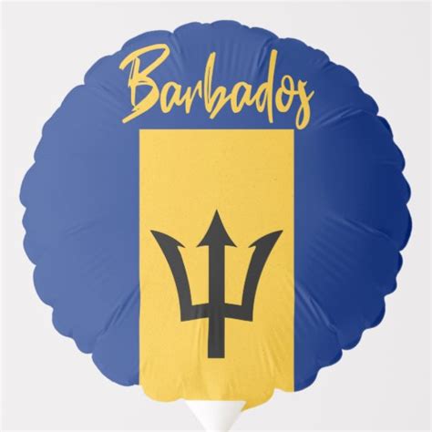 Barbados Bajan Flag Barbadian Caribbean Balloon | Zazzle.co.uk