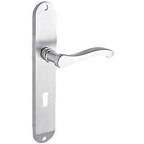 Smith & Locke Bigbury Fire Rated Lever Lock Door Handles Pair Brushed Nickel | Lock Door Handles ...