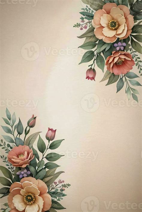 Vintage paper with flowers texture background 30008431 Stock Photo at ...