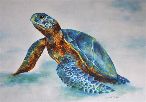 Sea Turtle Painting by Jennifer Stefani - Fine Art America