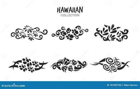 Variety of Hawaiian Tribal Symbols Stock Vector - Illustration of ...