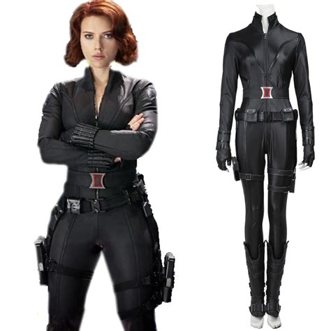 The avengers 1 noir veuve natasha romanoff cosplay costume film vêtements adulte sexy femmes ...