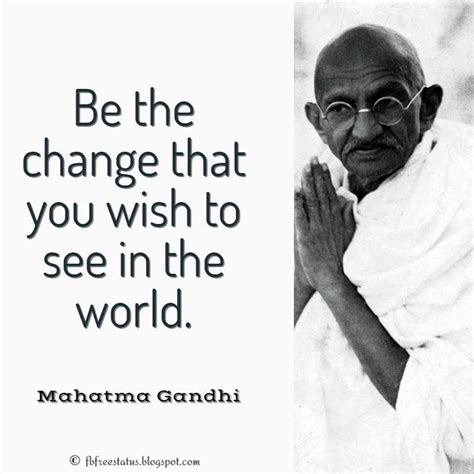 Gandhi Quotes Be The Change - ShortQuotes.cc