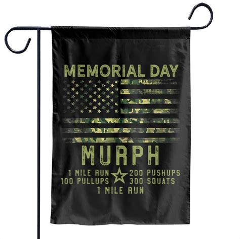 Murph Challenge Memorial Day WOD Workout Gear 2021 Garden Flags sold by ...