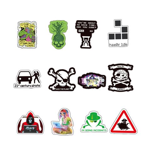 50pcs Hacker Stickers Planner Stickers Laptop Stickers | Etsy