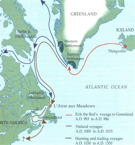 Maps on the Web — Viking settlements in North America. European History, World History, Ancient ...