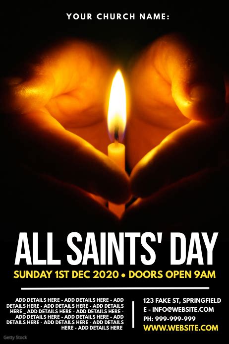 All Saints' Day Poster Template | PosterMyWall