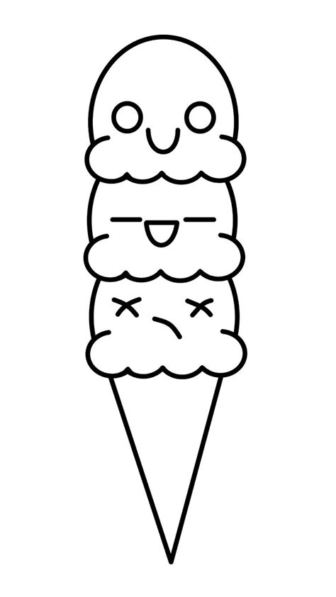 How To Draw A Kawaii Ice Cream | Disegni semplici, Idee di sketchbook, Disegni di scarabocchio