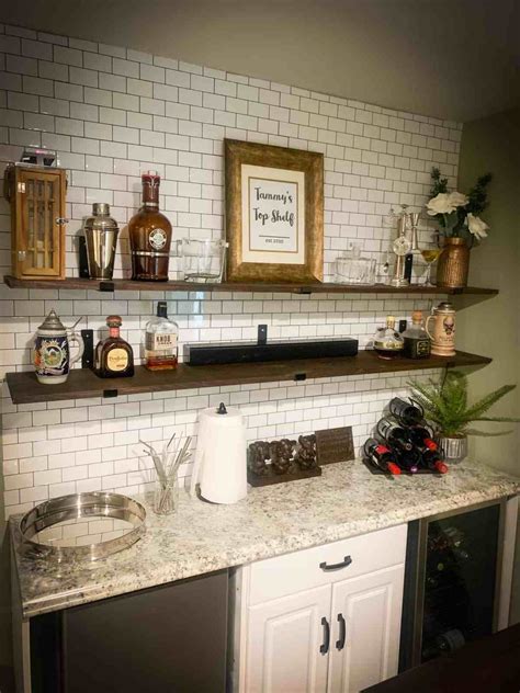 Easy DIY Bar Shelf Ideas with Storage - Rock Solid Rustic