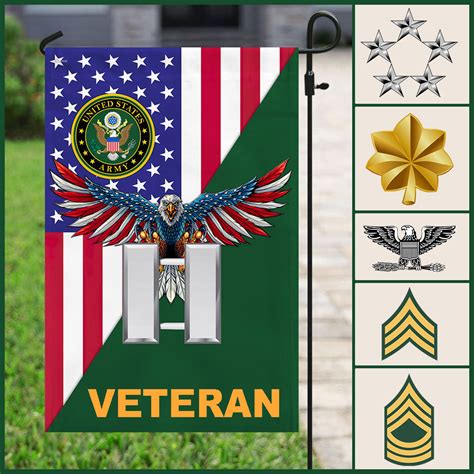 Personalized U.S. Army Veteran Proudly Served Flag - Metal Pigeon