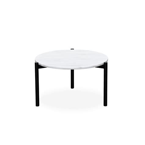 Round white marble coffee table
