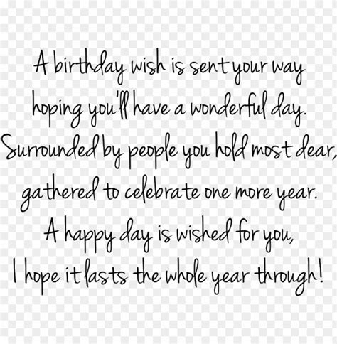 Happy Birthday And Thanks For The Gorgeous Sentiment - Happy Birthday Quotes PNG Transparent ...