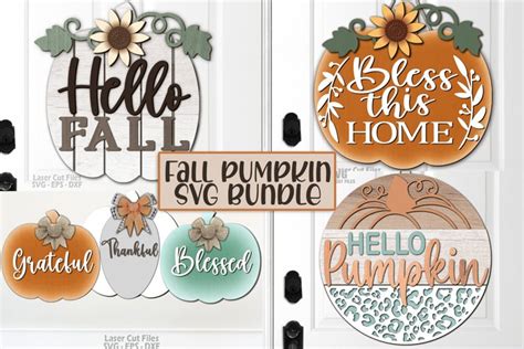 Fall Sign SVG Bundle | Welcome Sign SVG Laser Cut Files