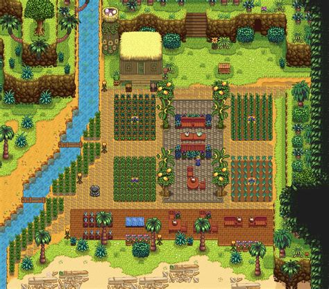 Ginger Island Farm Layout : r/StardewValley