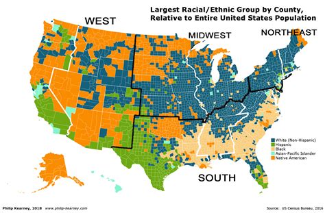 ETHNIC MAP USA - ELGL