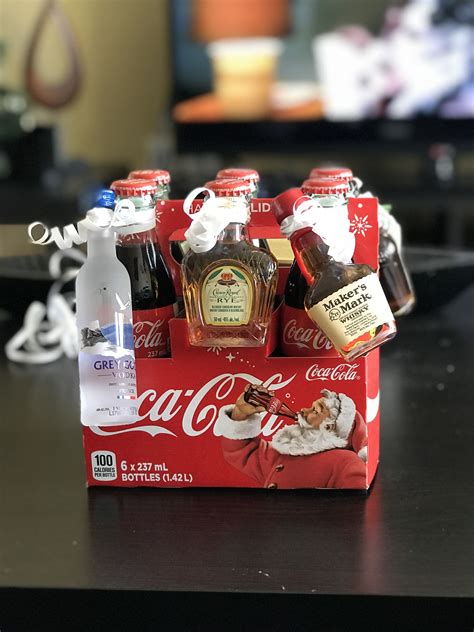 Christmas coke with mini liquor bottles. | Homemade christmas gifts ...