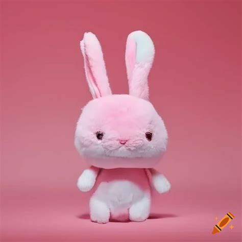 Drone view of a cute rabbit plush with a red sale tag on Craiyon