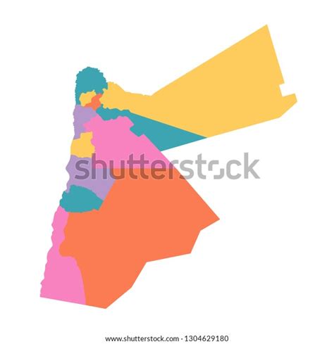 Jordan Map Regions Vector Flat Illustration Stock Vector (Royalty Free) 1304629180 | Shutterstock