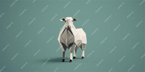 Premium AI Image | Sheep Origami