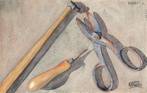 Assorted Tools Painting by Ken Powers