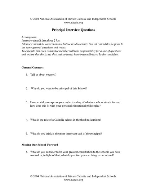 PRINCIPALS Interview Questions | PDF | Interview | Leadership