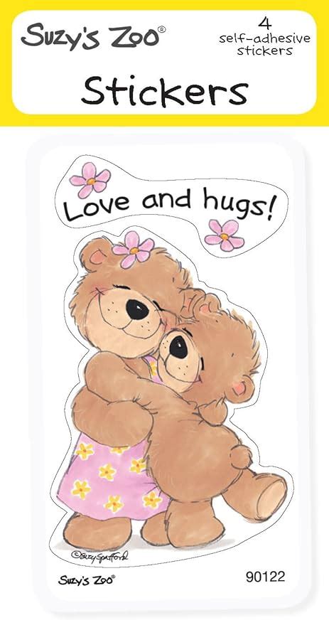 Amazon.com: Suzy's Zoo Stickers 4-pack, "Love and Hugs!" 10130