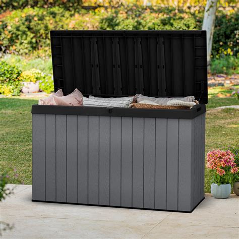 Keter Darwin 662L Grey Outdoor Garden Storage Box | Wilko